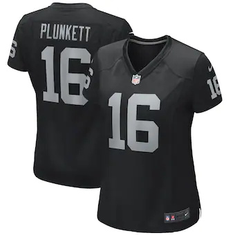 womens nike jim plunkett black las vegas raiders game retir